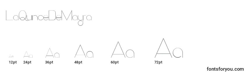LaQuinceDeMayra Font Sizes