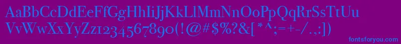 fuente BodoniSvtytwoOsItcTtBook – Fuentes Azules Sobre Fondo Morado