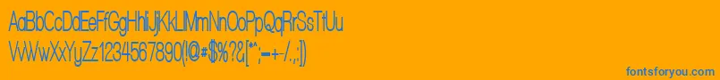 WalkwayUltracondensedBold Font – Blue Fonts on Orange Background