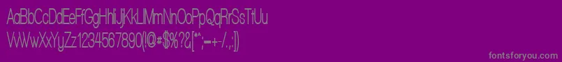 WalkwayUltracondensedBold Font – Gray Fonts on Purple Background