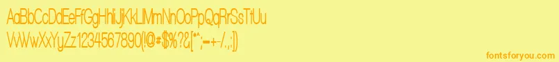 Saiba mais sobre a fonte WalkwayUltracondensedBold Fonte WalkwayUltracondensedBold – fontes laranjas em um fundo amarelo
