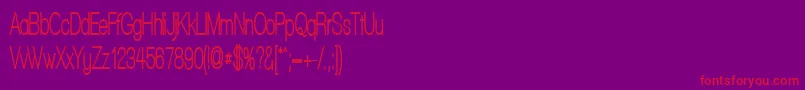 WalkwayUltracondensedBold Font – Red Fonts on Purple Background