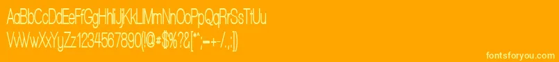 WalkwayUltracondensedBold Font – Yellow Fonts on Orange Background