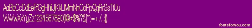 WalkwayUltracondensedBold Font – Yellow Fonts on Purple Background