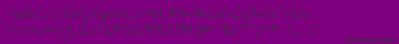 GestureSans-Schriftart – Schwarze Schriften auf violettem Hintergrund