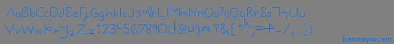 GestureSans Font – Blue Fonts on Gray Background