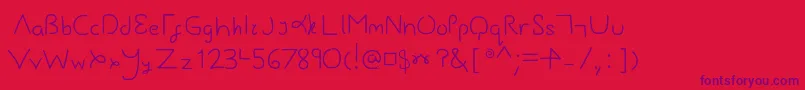 GestureSans Font – Purple Fonts on Red Background