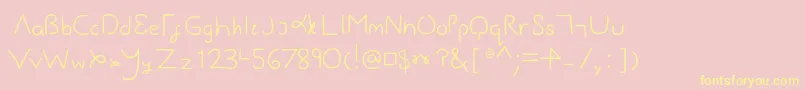 GestureSans Font – Yellow Fonts on Pink Background