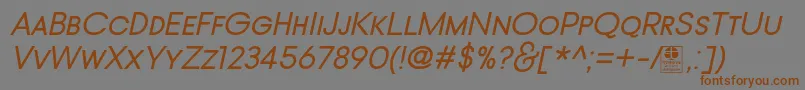 TypoGotikaSmallCapsItalicDemo Font – Brown Fonts on Gray Background