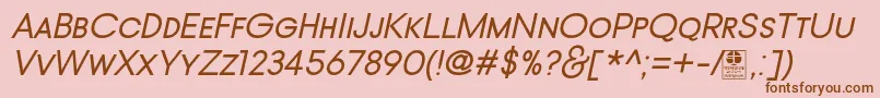 TypoGotikaSmallCapsItalicDemo Font – Brown Fonts on Pink Background