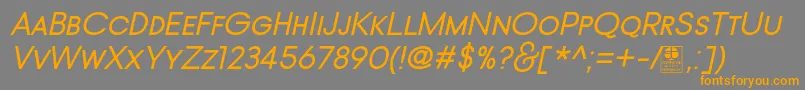 TypoGotikaSmallCapsItalicDemo Font – Orange Fonts on Gray Background