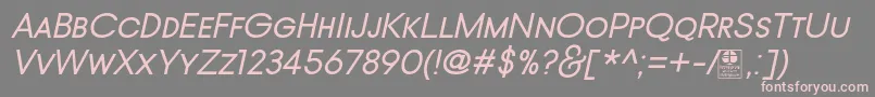 TypoGotikaSmallCapsItalicDemo Font – Pink Fonts on Gray Background