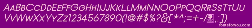 TypoGotikaSmallCapsItalicDemo Font – Pink Fonts on Purple Background