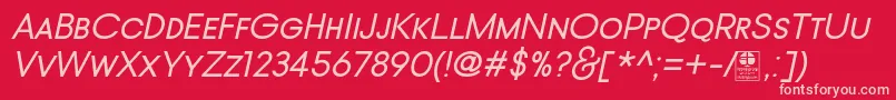 TypoGotikaSmallCapsItalicDemo Font – Pink Fonts on Red Background