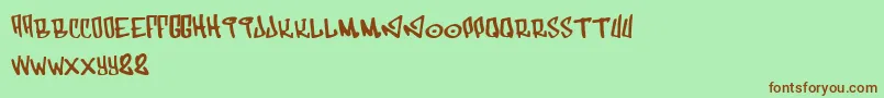 Funk Font – Brown Fonts on Green Background