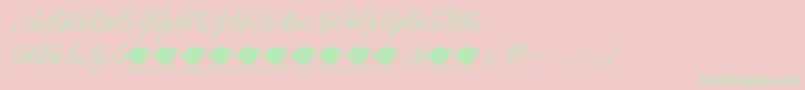 MastericsPersonalUse Font – Green Fonts on Pink Background