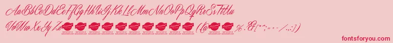 MastericsPersonalUse Font – Red Fonts on Pink Background