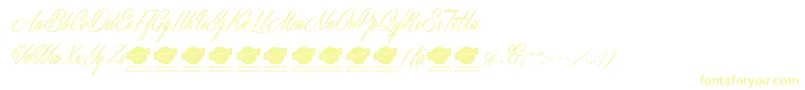 MastericsPersonalUse-Schriftart – Gelbe Schriften
