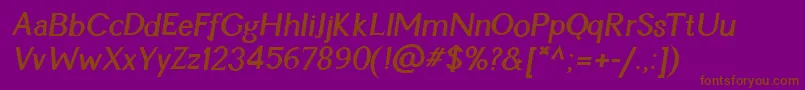 fuente CynItalicBold – Fuentes Marrones Sobre Fondo Morado