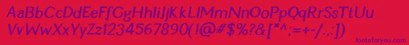 Шрифт CynItalicBold – фиолетовые шрифты на красном фоне
