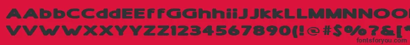 ShamExtraBold Font – Black Fonts on Red Background