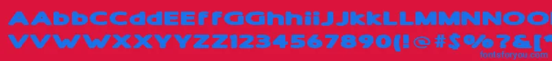 ShamExtraBold Font – Blue Fonts on Red Background