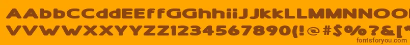 ShamExtraBold-fontti – ruskeat fontit oranssilla taustalla