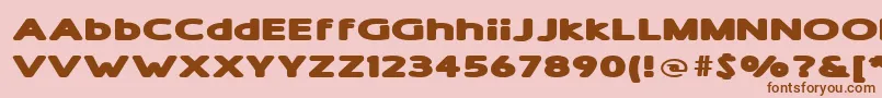 fuente ShamExtraBold – Fuentes Marrones Sobre Fondo Rosa