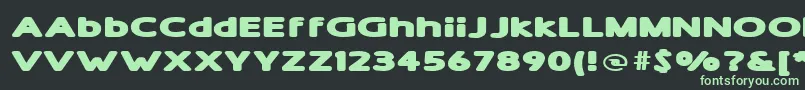 ShamExtraBold Font – Green Fonts on Black Background