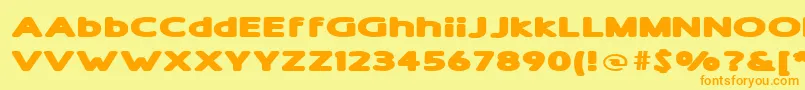 Police ShamExtraBold – polices orange sur fond jaune
