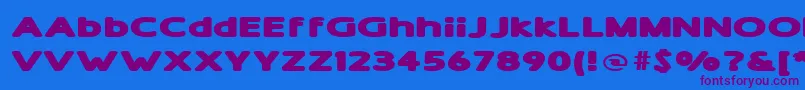 ShamExtraBold-Schriftart – Violette Schriften auf blauem Hintergrund