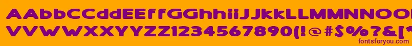 ShamExtraBold Font – Purple Fonts on Orange Background