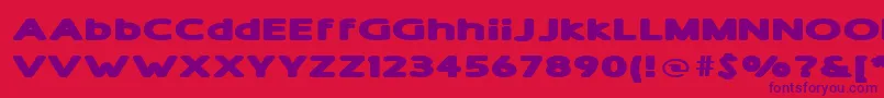 Fonte ShamExtraBold – fontes roxas em um fundo vermelho