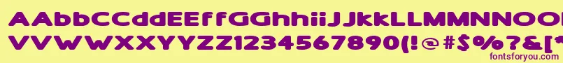ShamExtraBold Font – Purple Fonts on Yellow Background