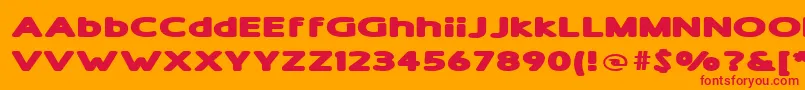 ShamExtraBold Font – Red Fonts on Orange Background