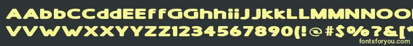 ShamExtraBold-Schriftart – Gelbe Schriften auf schwarzem Hintergrund