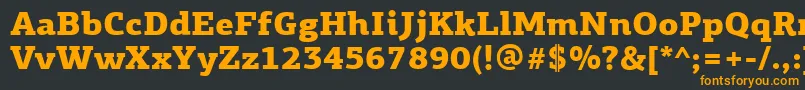 PfagoraslabproBlack Font – Orange Fonts on Black Background