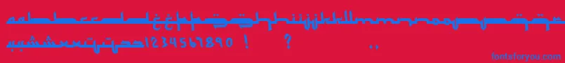 Mukadimah Font – Blue Fonts on Red Background