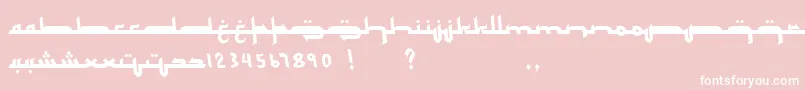 Mukadimah Font – White Fonts on Pink Background