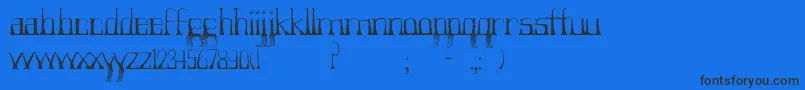 Forestry Font – Black Fonts on Blue Background