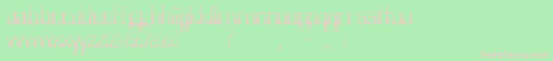 Forestry Font – Pink Fonts on Green Background