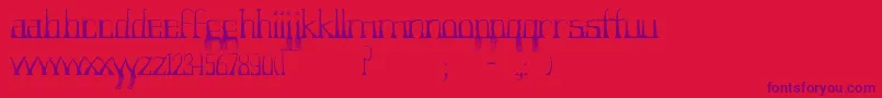 Forestry Font – Purple Fonts on Red Background