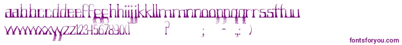 Forestry-Schriftart – Violette Schriften auf weißem Hintergrund