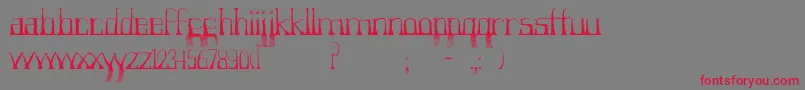 フォントForestry – 赤い文字の灰色の背景