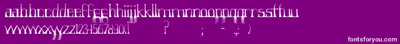 Saiba mais sobre a fonte Forestry Fonte Forestry – fontes brancas em um fundo violeta