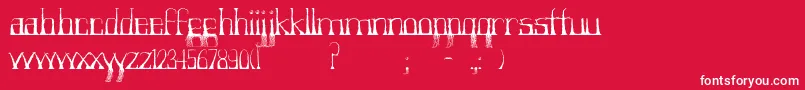 Forestry Font – White Fonts on Red Background