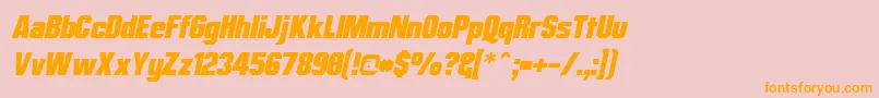 MisterBelvedereOblique Font – Orange Fonts on Pink Background