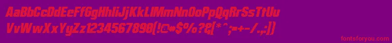 MisterBelvedereOblique Font – Red Fonts on Purple Background