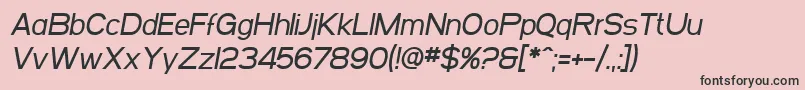 Czcionka SfArborcrestMediumOblique – czarne czcionki na różowym tle