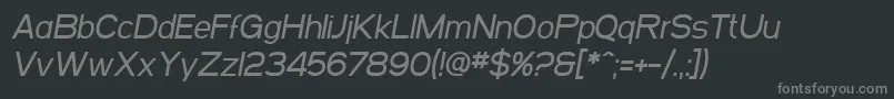 Шрифт SfArborcrestMediumOblique – серые шрифты на чёрном фоне